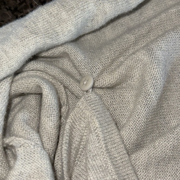 Smartwool Edgewood Light Gray Colorblock Wrap Cardigan Sweater - Picture 4 of 6